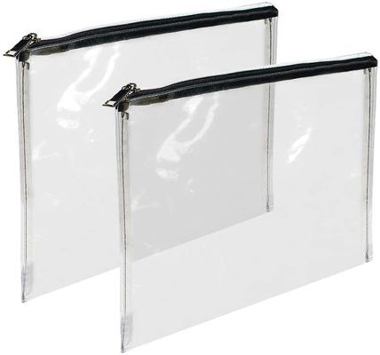 El PVC transparente de la cremallera 12x8.7inch de la bolsa reciclable del dinero empaqueta con la cremallera