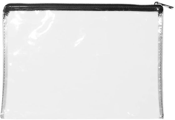 El PVC transparente de la cremallera 12x8.7inch de la bolsa reciclable del dinero empaqueta con la cremallera