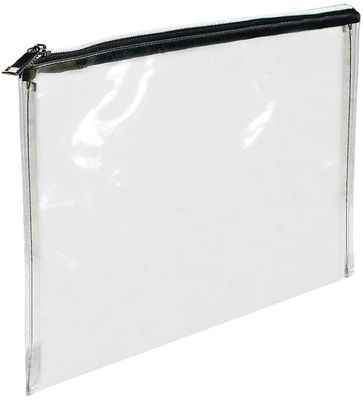 El PVC transparente de la cremallera 12x8.7inch de la bolsa reciclable del dinero empaqueta con la cremallera