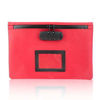 Bolsas de banco con cremallera reutilizables con color y tamaño personalizados con bolsillo de vinilo transparente y mecanismo de bloqueo
