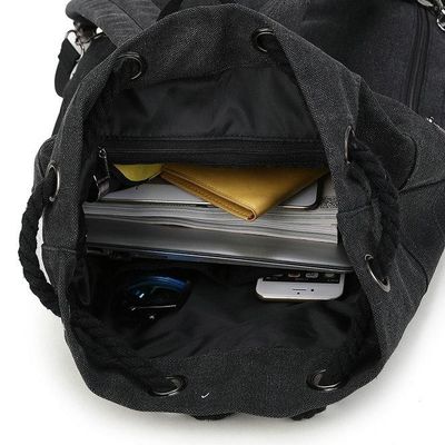 CE Travel Draw String Bolsa de mochila pequeña resistente al agua Bolsa de mochila de viajes de lona de nylon 210D Draw String Resistente al agua Bolsa de mochila con hombro