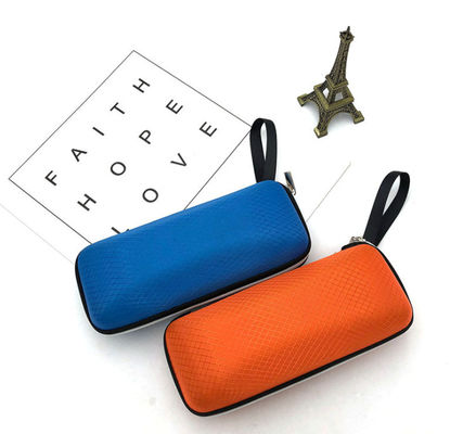 Terciopelo EVA Hard Shell Carrying Case de la PU de la cremallera para el almacenamiento de los vidrios