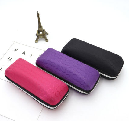 Terciopelo EVA Hard Shell Carrying Case de la PU de la cremallera para el almacenamiento de los vidrios