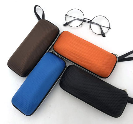 Terciopelo EVA Hard Shell Carrying Case de la PU de la cremallera para el almacenamiento de los vidrios