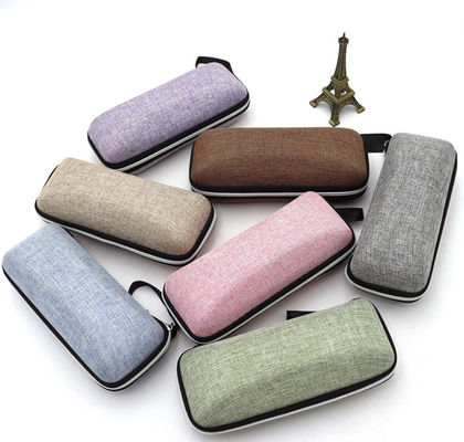 Terciopelo EVA Hard Shell Carrying Case de la PU de la cremallera para el almacenamiento de los vidrios