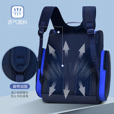 Bolsa de mochila a prueba de choques de la escuela a prueba de agua 600D de poliéster de nylon de cuero PU