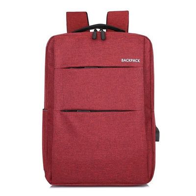 Mochila impermeable de nylon opcional del ordenador portátil de 4 colores con el cargador USB