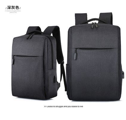 Dos bolsillos con cremallera impermeabilizan la mochila de nylon del ordenador portátil del USB