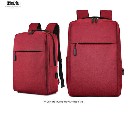 Dos bolsillos con cremallera impermeabilizan la mochila de nylon del ordenador portátil del USB