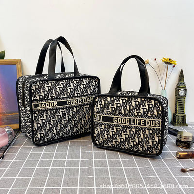 Tejido de algodón de Amazon con revestimiento 210D maquillaje caja de almacenamiento para viajes