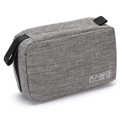 Almacenamiento del maquillaje del bolso del lavado del artículo de tocador del tejido de poliester del viaje 600D con la alineación de 210D