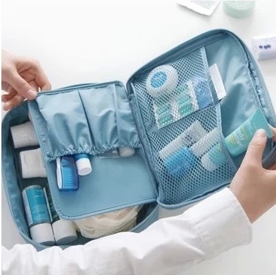 Prenda impermeable multifuncional del viaje de los hombres de las señoras del lavado del almacenamiento cosmético doble del bolso