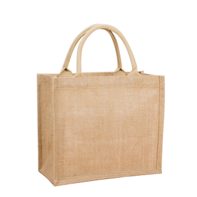 Capa de Tote Bags PE del ultramarinos de las compras del yute de la arpillera de la laminación reutilizable