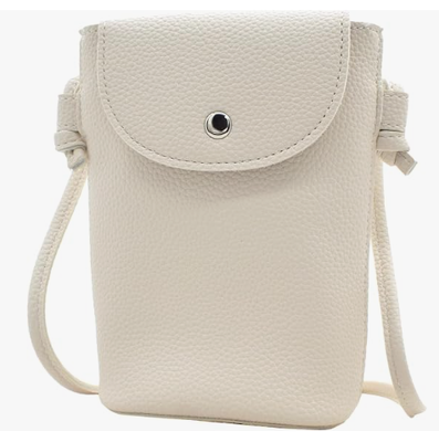 Bolso para teléfono móvil de piel sintética, bolso pequeño de hombro con correa ajustable, bolso cruzado para teléfono, bolso para conciertos, piel sintética suave, costuras ordenadas, cierre de botón a presión, bolso para teléfono, llaves, tarjetas y brillo